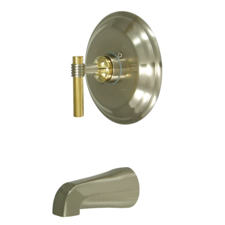 A large image of the Kingston Brass KB263.MLTO Satin Nickel / Polished Brass