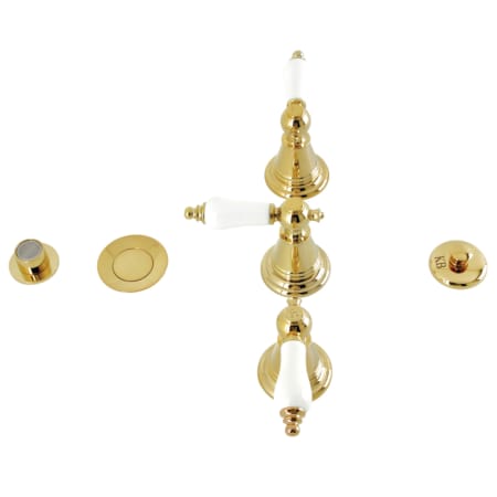 A large image of the Kingston Brass KB32.PL Polished Brass