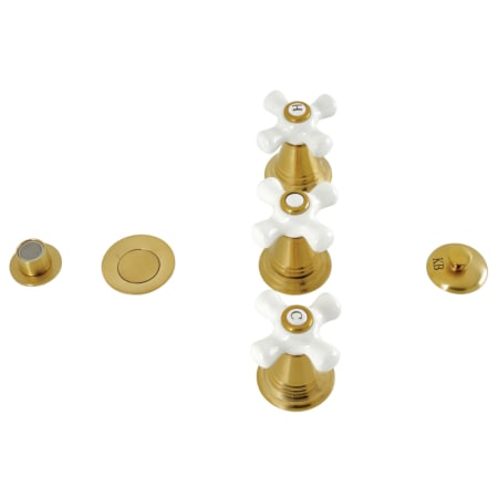 A large image of the Kingston Brass KB32.PX Brushed Brass