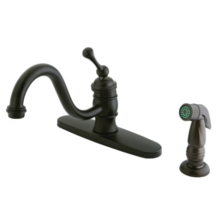A large image of the Kingston Brass KB357.BLSP Oil Rubbed Bronze