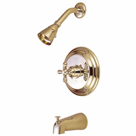 A large image of the Kingston Brass KB363.AXT Polished Brass