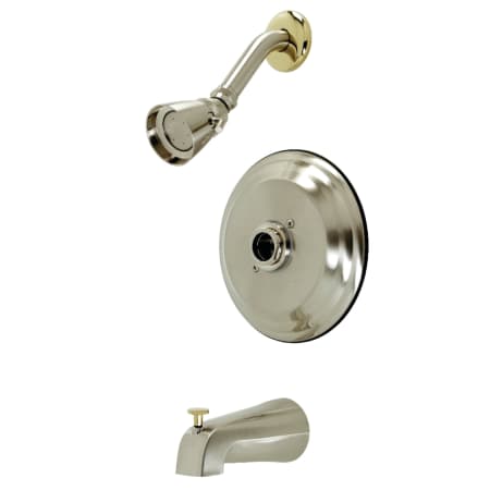 A large image of the Kingston Brass KB363.TLH Brushed Nickel / Polished Brass