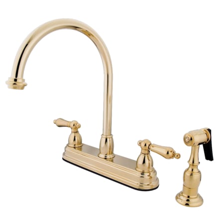 A large image of the Kingston Brass KB375.ALBS Polished Brass