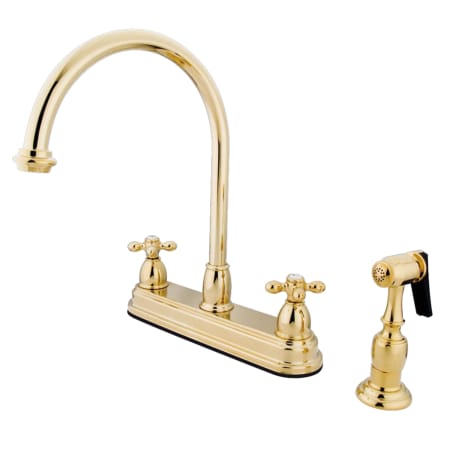 A large image of the Kingston Brass KB375.AXBS Polished Brass
