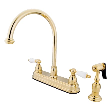 A large image of the Kingston Brass KB375.PLBS Polished Brass