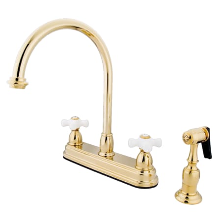 A large image of the Kingston Brass KB375.PXBS Polished Brass
