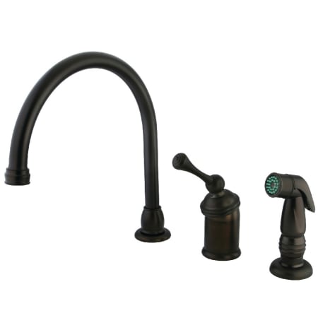A large image of the Kingston Brass KB381.BLSP Oil Rubbed Bronze