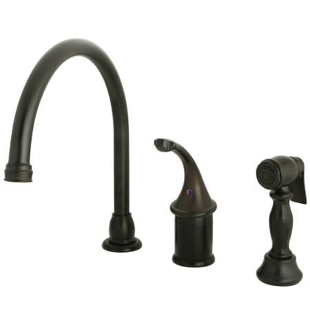 A large image of the Kingston Brass KB381.GLBS Oil Rubbed Bronze