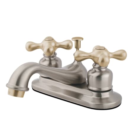 A large image of the Kingston Brass KB60.AX Brushed Nickel/Polished Brass