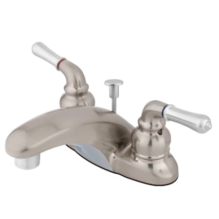 A large image of the Kingston Brass KB62 Brushed Nickel/Polished Chrome