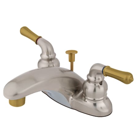 A large image of the Kingston Brass KB62 Brushed Nickel/Polished Brass