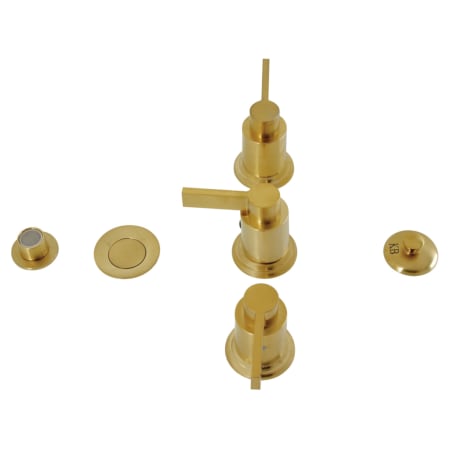 A large image of the Kingston Brass KB632.NDL Brushed Brass