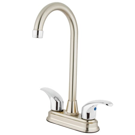 A large image of the Kingston Brass KB649.LL Brushed Nickel/Polished Chrome