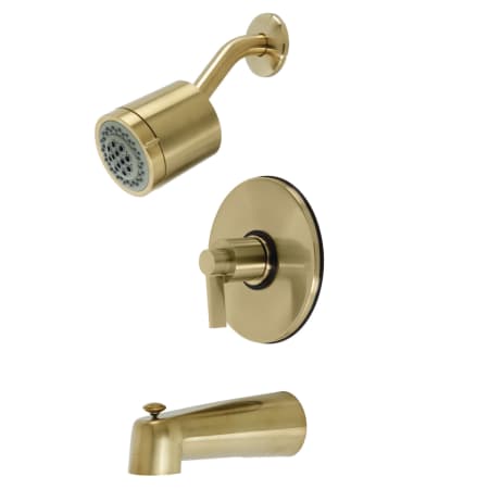 A large image of the Kingston Brass KB669.NDL Brushed Brass