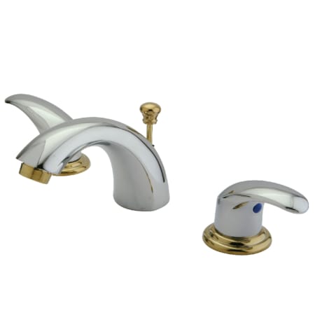 A large image of the Kingston Brass KB695.LL Polished Chrome/Polished Brass