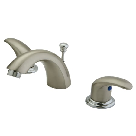 A large image of the Kingston Brass KB695.LL Brushed Nickel/Polished Chrome