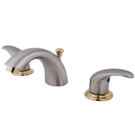 A large image of the Kingston Brass KB695.LL Brushed Nickel/Polished Brass