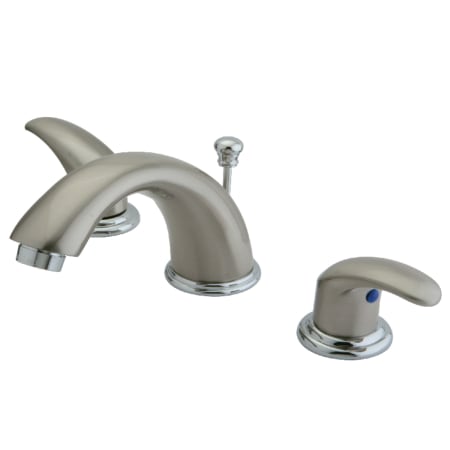 A large image of the Kingston Brass KB696.LL Brushed Nickel/Polished Chrome