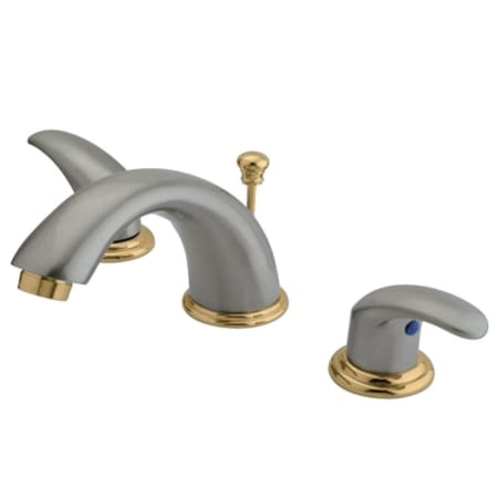 A large image of the Kingston Brass KB696.LL Brushed Nickel/Polished Brass