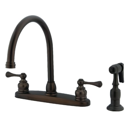 A large image of the Kingston Brass KB72.BLBS Oil Rubbed Bronze
