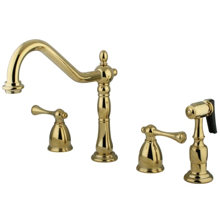 A large image of the Kingston Brass KB779.BLBS Polished Brass
