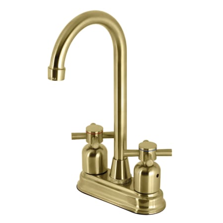 A large image of the Kingston Brass KB849.DX Brushed Brass
