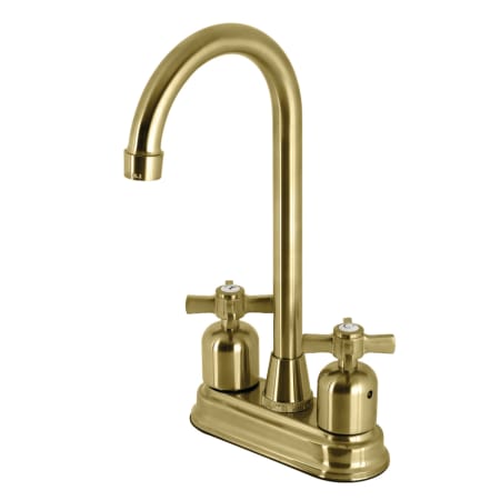 A large image of the Kingston Brass KB849.ZX Brushed Brass