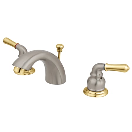 A large image of the Kingston Brass KB95 Brushed Nickel/Polished Brass