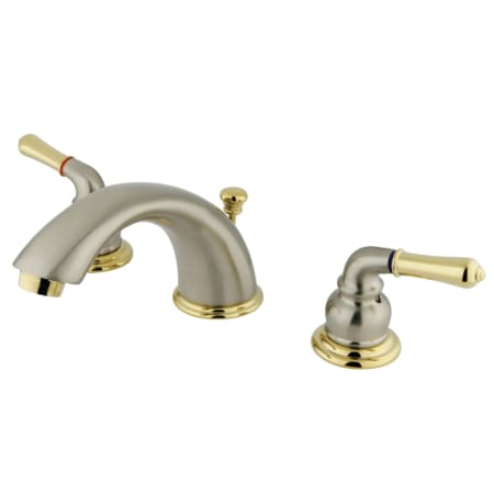 A large image of the Kingston Brass KB96 Brushed Nickel/Polished Brass