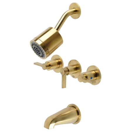 A large image of the Kingston Brass KBX813.NDL Brushed Brass
