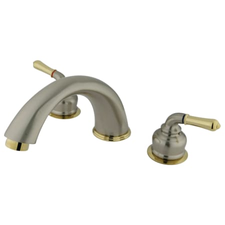 A large image of the Kingston Brass KC36 Brushed Nickel/Polished Brass