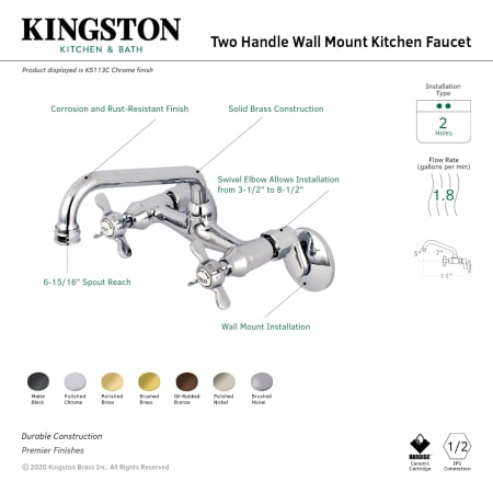 A large image of the Kingston Brass KS113 Alternate Image