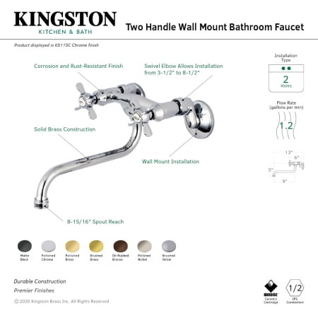 A large image of the Kingston Brass KS115 Alternate Image