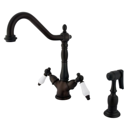 A large image of the Kingston Brass KS123.PLBS Oil Rubbed Bronze