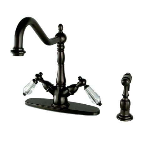 A large image of the Kingston Brass KS123.WLLBS Oil Rubbed Bronze