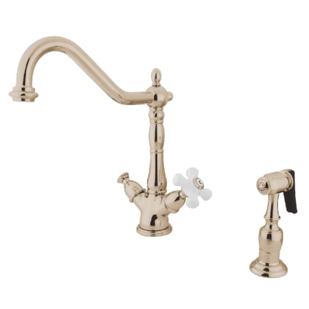 A large image of the Kingston Brass KS123.PXBS Polished Nickel