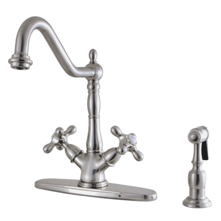 A large image of the Kingston Brass KS123.AXBS Brushed Nickel