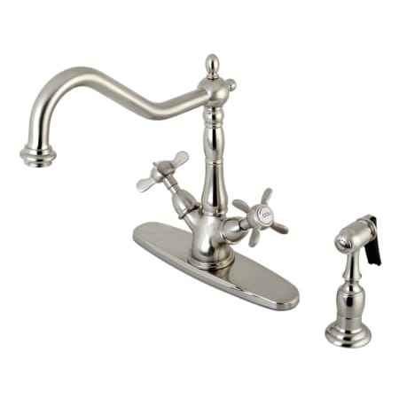 A large image of the Kingston Brass KS123.BEXBS Brushed Nickel