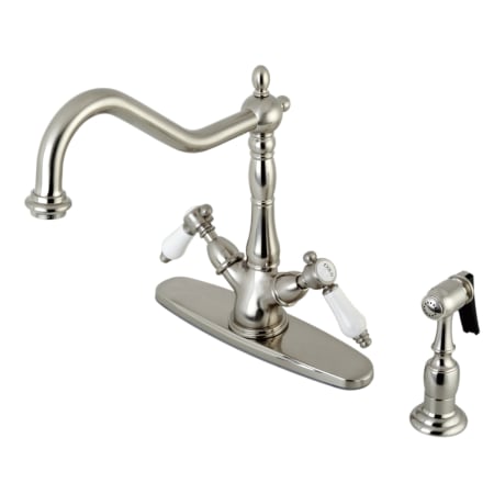 A large image of the Kingston Brass KS123.BPLBS Brushed Nickel
