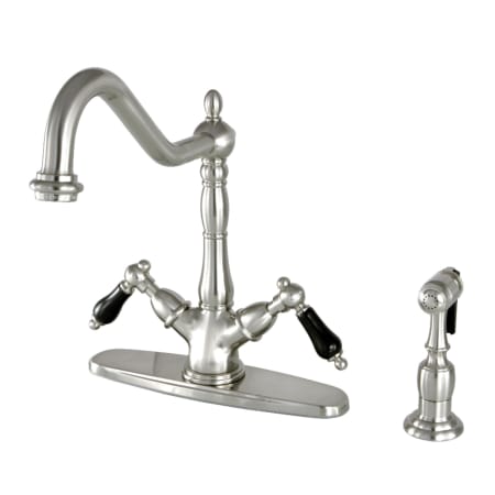 A large image of the Kingston Brass KS123.PKLBS Brushed Nickel