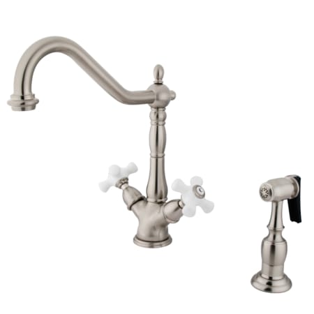 A large image of the Kingston Brass KS123.PXBS Brushed Nickel