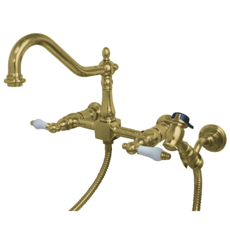 A large image of the Kingston Brass KS124.PLBS Polished Brass