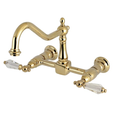 A large image of the Kingston Brass KS124.WLL Polished Brass