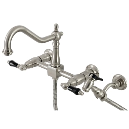 A large image of the Kingston Brass KS124.PKLBS Brushed Nickel
