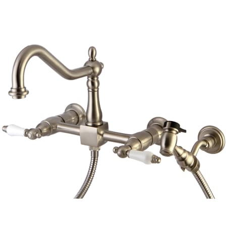 A large image of the Kingston Brass KS124.PLBS Brushed Nickel