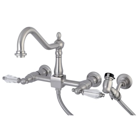 A large image of the Kingston Brass KS124.WLLBS Brushed Nickel