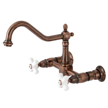 A large image of the Kingston Brass KS124.PX Antique Copper