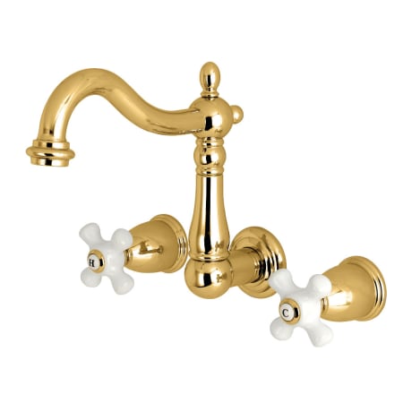 A large image of the Kingston Brass KS125.PX Polished Brass