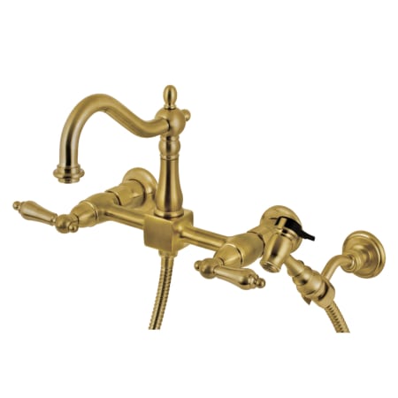 A large image of the Kingston Brass KS126.ALBS Brushed Brass