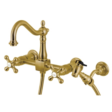 A large image of the Kingston Brass KS126.AXBS Brushed Brass